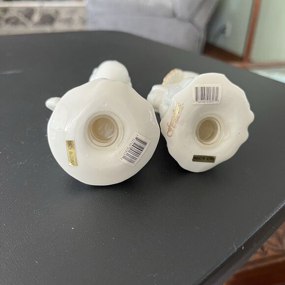 Kissing Angels Porcelain 4" Salt & Pepper Shakers Vint Formalities Baum Brothers - Picture 7 of 8